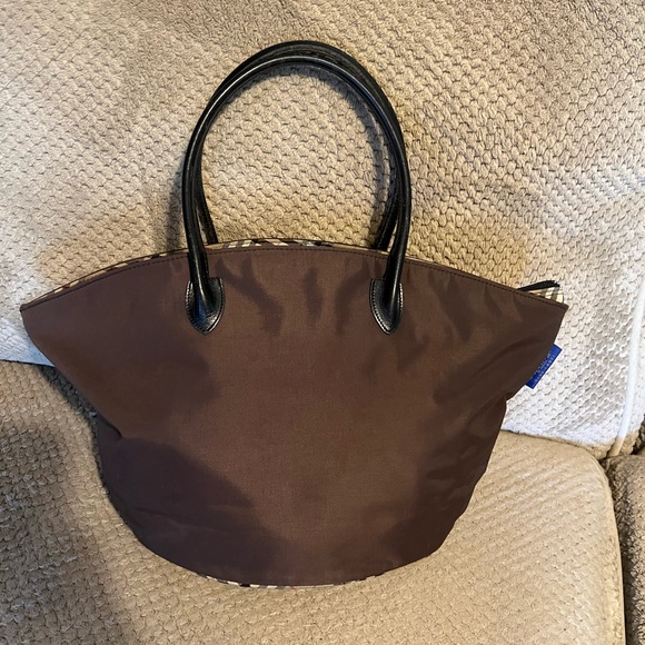 Burberry’s Blue Label Vintage Brown Nylon Tote - Picture 1 of 8